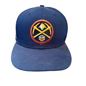 Denver Nuggets Blue 59Fifty Snapback embroidered flat bill hat, NBA Basketball